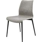 Jayden Dining Chair in Vintage Mist Gray Leatherette (Set of 2)